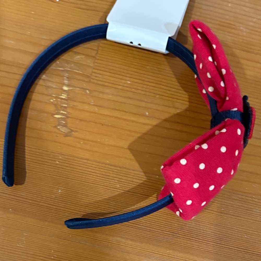 Gymboree Red and White Polka Dot Bow Headband